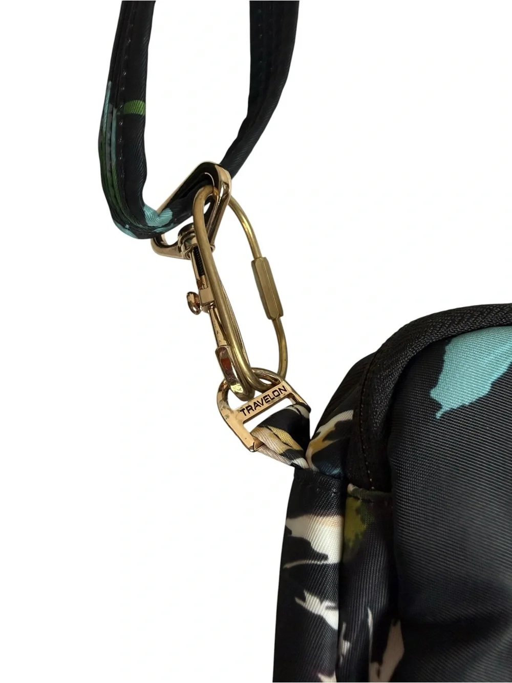 Travelon Addison Black Floral Crossbody